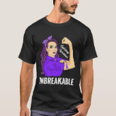 Epilepsie Bewustzijn Epileptische Paarse linten Wa T-shirt (Voorkant)