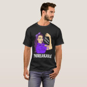 Epilepsie Bewustzijn Epileptische Paarse linten Wa T-shirt (Voorkant volledig)