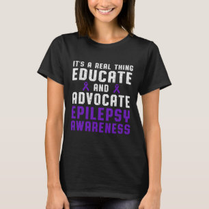 Epilepsie Bewustzijn Fun Loving Epileptic Warrior  T-shirt