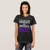 Epilepsie Bewustzijn Fun Loving Epileptic Warrior T-shirt (Voorkant volledig)