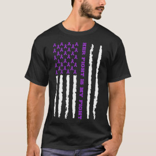 Epilepsie Bewustzijn Haar gevecht is mijn gevecht T-shirt