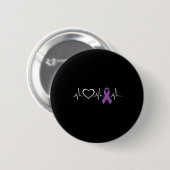 Epilepsie Bewustzijn Hartbit Lint Ronde Button 5,7 Cm (Voorkant /achterkant)