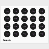 Epilepsie Bewustzijn Hartbit Lint Ronde Sticker (Vel)