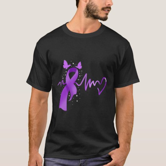 Epilepsie Bewustzijn Hartslag T-shirt (Voorkant)