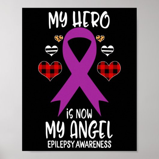 Epilepsie bewustzijn herinneringsheld is nu mijn e poster (Voorkant)