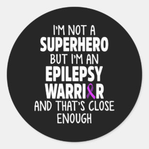 Epilepsie Bewustzijn Hero Epileptische krijger Ove Ronde Sticker