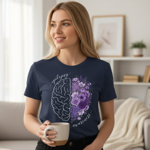 Epilepsie Bewustzijn Hersenbloemen Steun Tri-Blend Shirt