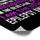 Epilepsie Bewustzijn Ik ben de Storm Duivel Poster (Hoek)