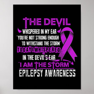 Epilepsie Bewustzijn Ik ben de Storm Duivel Poster