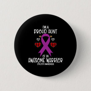 Epilepsie Bewustzijn Ik ben trots op tante van Gew Ronde Button 5,7 Cm