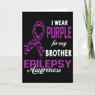Epilepsie bewustzijn ik draag paars voor mijn broe kaart