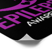 Epilepsie Bewustzijn Ik Draag Paarse voor mijn Iem Poster (Hoek)