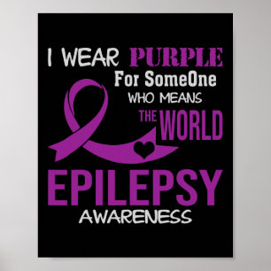 Epilepsie Bewustzijn Ik Draag Paarse voor mijn Iem Poster