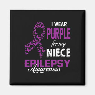 Epilepsie Bewustzijn Ik Draag Paarse voor mijn nic Magneet