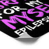 Epilepsie Bewustzijn Ik draag Paarse voor Mijzelf Poster (Hoek)