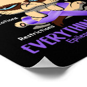 Epilepsie Bewustzijn Kat Uw strijd is mijn strijd  Poster (Hoek)