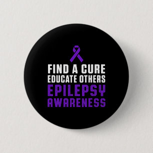 Epilepsie bewustzijn Leuk Gezonde Epileptische Kri Ronde Button 5,7 Cm