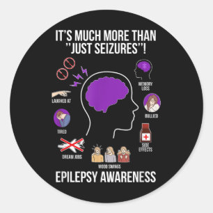 Epilepsie Bewustzijn Maand Epilepsie Strijder Ronde Sticker