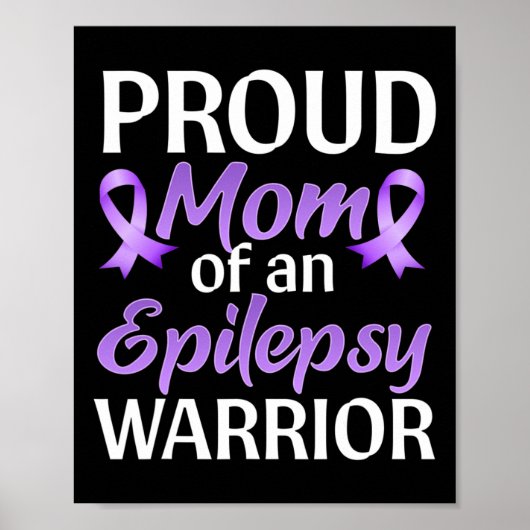 Epilepsie Bewustzijn Maand Trots Mama Van Een Epil Poster (Voorkant)