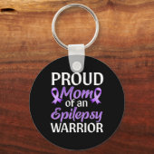 Epilepsie Bewustzijn Maand Trots Mama Van Een Epil Sleutelhanger (Voorkant)