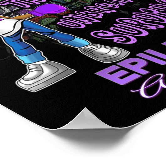 Epilepsie Bewustzijn Melanine Zwart Vrouwen Onbree Poster (Hoek)