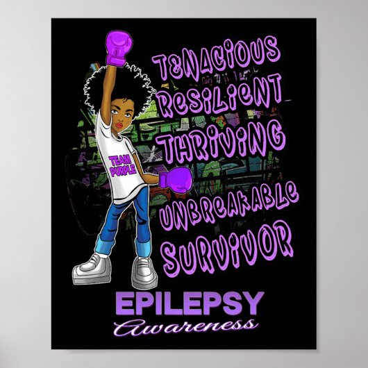 Epilepsie Bewustzijn Melanine Zwart Vrouwen Onbree Poster (Voorkant)