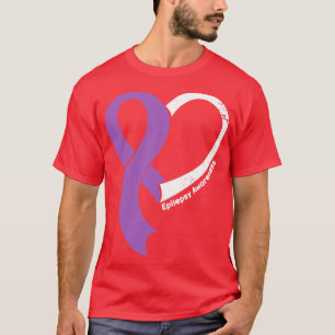 Epilepsie Bewustzijn Mensen Liefde Hart Lint Geluk T-shirt