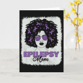 Epilepsie Bewustzijn Moeder Afro Afro-Amerikaanse  Kaart (Gele Bloem)