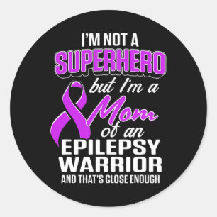 Epilepsie Bewustzijn Moeder Held Epileptische Stri Ronde Sticker