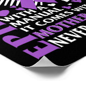 Epilepsie Bewustzijn Moeder Paarse Lint Insult Di Poster (Hoek)