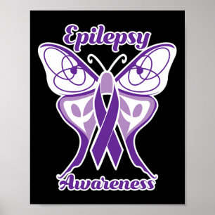 Epilepsie Bewustzijn Paarse Dag Vlinder Epilepsie Poster
