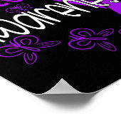 Epilepsie Bewustzijn Paarse Lint 3 Poster (Hoek)