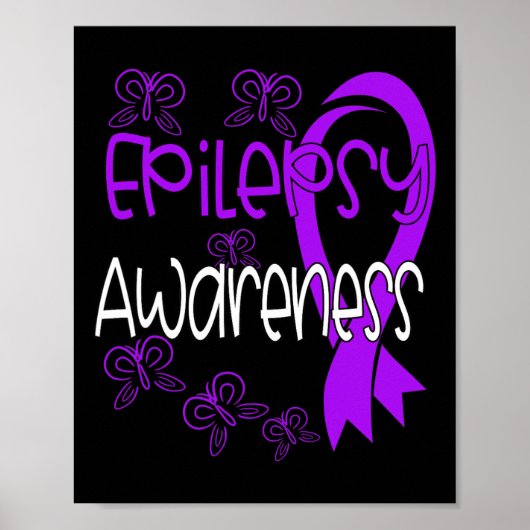 Epilepsie Bewustzijn Paarse Lint 3 Poster (Voorkant)