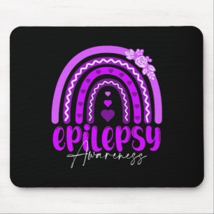 Epilepsie bewustzijn-regenboog Paars .co Muismat