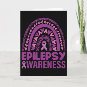 Epilepsie Bewustzijn Regenboog Paarse Lint Mannen Kaart