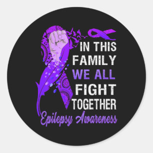 Epilepsie bewustzijn ronde sticker