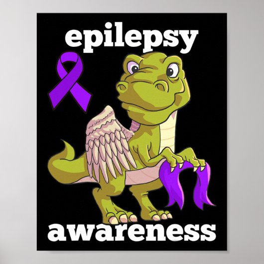 Epilepsie Bewustzijn Schattigee Dinosaurus T Rex W Poster (Voorkant)