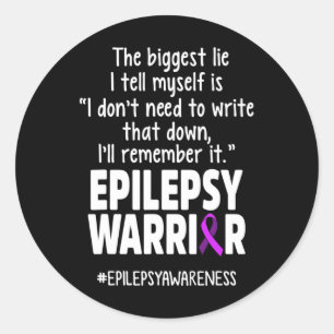 Epilepsie bewustzijn Schrijf het epileptische krij Ronde Sticker