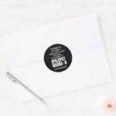 Epilepsie bewustzijn Schrijf het epileptische krij Ronde Sticker (Envelop)