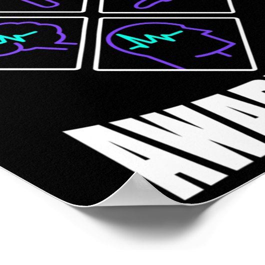 Epilepsie Bewustzijn Specialist Epileptische Strij Poster (Hoek)