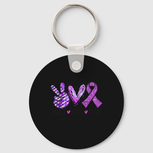 Epilepsie Bewustzijn Supporter Warrior Fighter Sleutelhanger (Voorkant)
