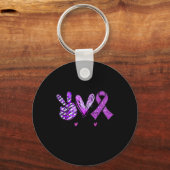 Epilepsie Bewustzijn Supporter Warrior Fighter Sleutelhanger (Voorkant)