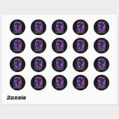 Epilepsie Bewustzijn Supporter Warrior Zonnebloem Ronde Sticker (Vel)