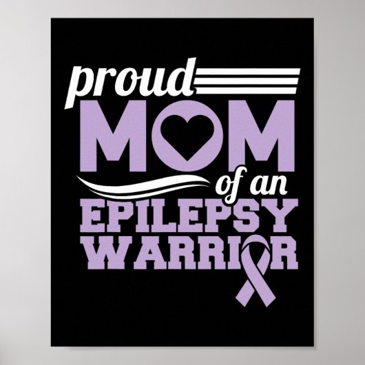 Epilepsie Bewustzijn Trotse Moeder Van Een Epileps Poster (Voorkant)