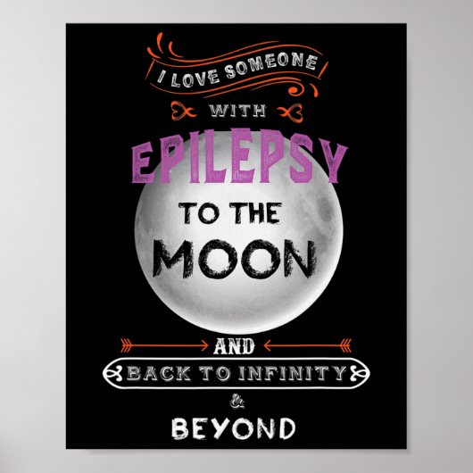 Epilepsie bewustzijn van de maan poster (Voorkant)