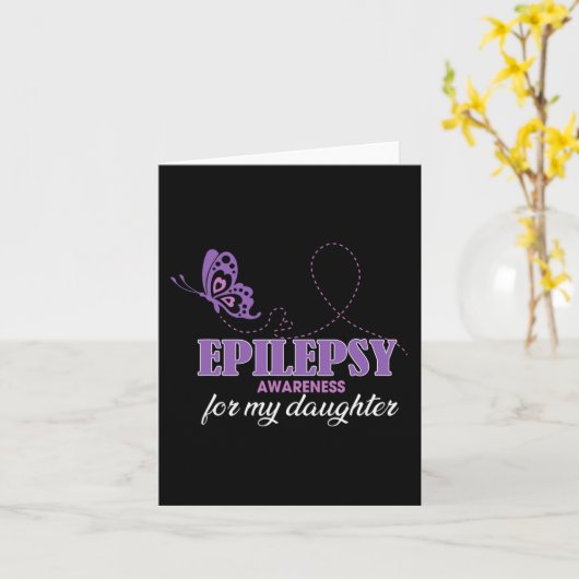 Epilepsie bewustzijn voor mijn dochter - Epilepsie Kaart (Gele Bloem)