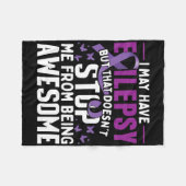 Epilepsie bewustzijn Warrior 1 Fleece Deken (Voorkant (Horizontaal))