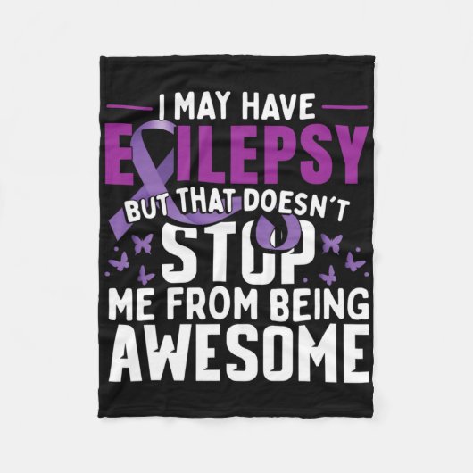 Epilepsie bewustzijn Warrior 1 Fleece Deken (Voorkant)