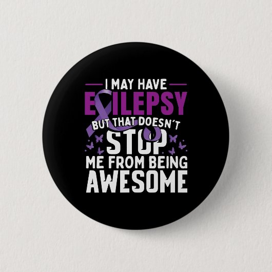 Epilepsie Bewustzijn Warrior 1 Ronde Button 5,7 Cm (Voorkant)