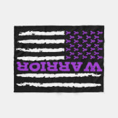 Epilepsie bewustzijn Warrior Fleece Deken (Voorkant (Horizontaal))